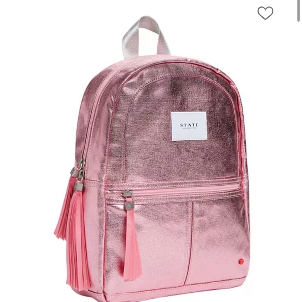STATE Women's Metallic Pink Backpack